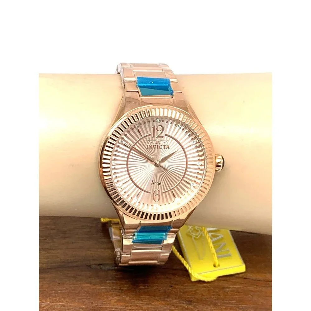 Invicta Women's Watch 28332 Angel Quartz Rose Gold Tone Stainless Steel 35mm